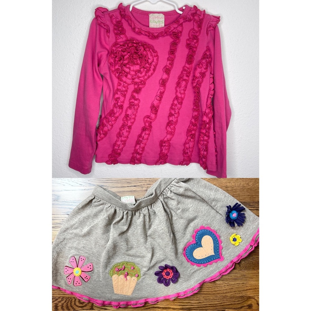 lemon loves lime 2 piece skirt top set